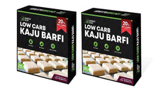 Load image into Gallery viewer, Green Sun Low Carb Kaju Barfi 200 g Net Carb Per Barfi Keto Friendly Sugar Free Guilt Free Sweet Tasty Diet Burfi Desi Ghee Fresh Cashews Kaju Katli Healthy Super Foods Low Calorie High Protein Low GI Gift Box