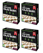 Load image into Gallery viewer, Green Sun Low Carb Kaju Barfi 200 g Net Carb Per Barfi Keto Friendly Sugar Free Guilt Free Sweet Tasty Diet Burfi Desi Ghee Fresh Cashews Kaju Katli Healthy Super Foods Low Calorie High Protein Low GI Gift Box
